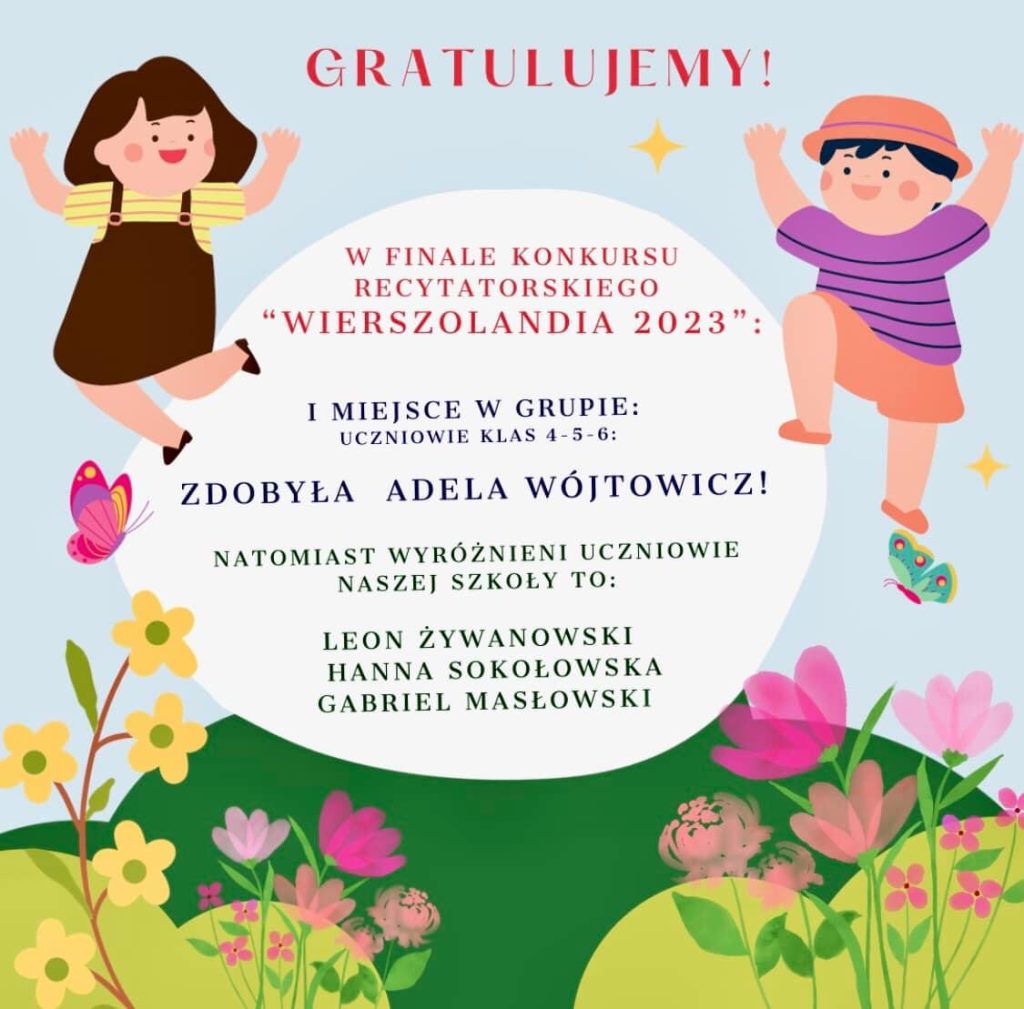 Wierszolandia 2023 – nasi laureaci