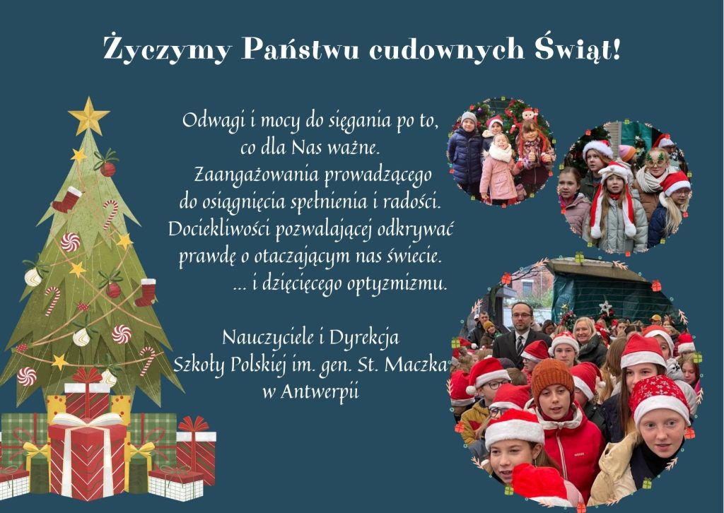 Życzenia świąteczne dla Całej Społeczności Szkolnej i Sympatyków Szkoły