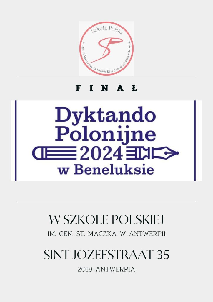 Finał Dyktanda Polonijnego w Szkole Polskiej im. gen. St. Maczka w Antwerpii
