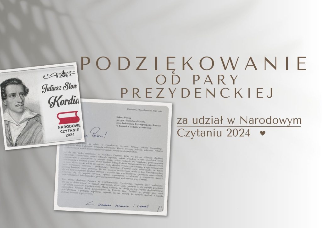 Podziękowania od Pary Prezydenckiej za udział w Narodowym Czytaniu 2024