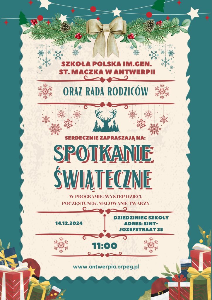 Zaproszenie na Spotkanie Świąteczne 14.12.2024