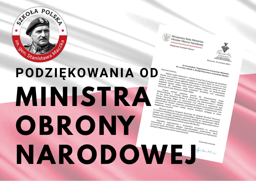 Podziękowania od Ministra Obrony Narodowej
